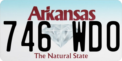 AR license plate 746WDO