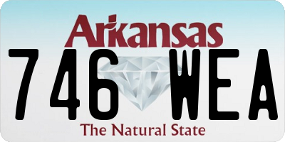 AR license plate 746WEA