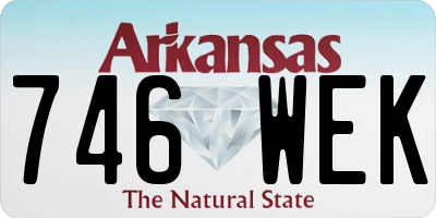 AR license plate 746WEK