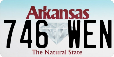 AR license plate 746WEN
