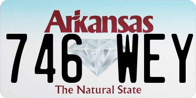 AR license plate 746WEY