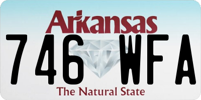 AR license plate 746WFA