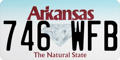 AR license plate 746WFB