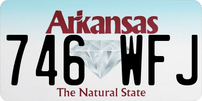 AR license plate 746WFJ
