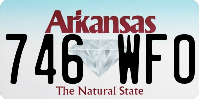 AR license plate 746WFO