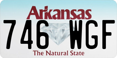 AR license plate 746WGF