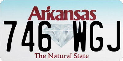 AR license plate 746WGJ