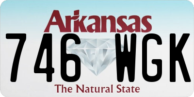 AR license plate 746WGK
