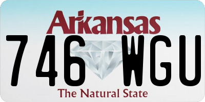 AR license plate 746WGU
