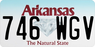 AR license plate 746WGV