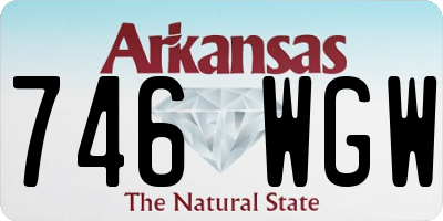 AR license plate 746WGW