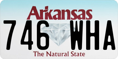 AR license plate 746WHA