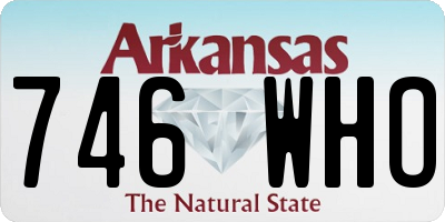 AR license plate 746WHO