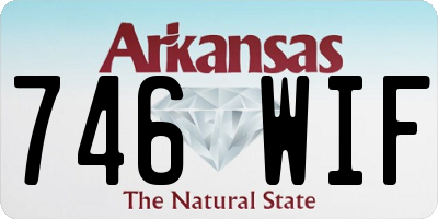 AR license plate 746WIF