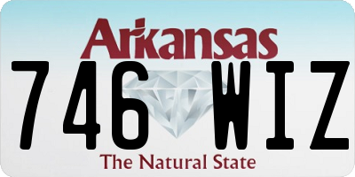 AR license plate 746WIZ