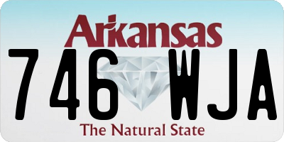 AR license plate 746WJA