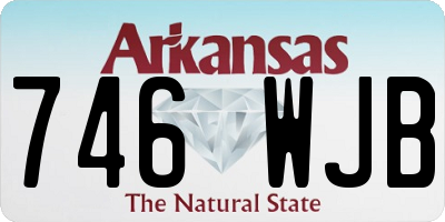 AR license plate 746WJB