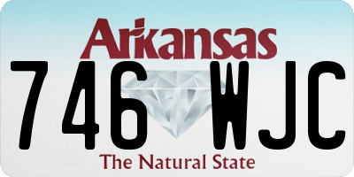 AR license plate 746WJC