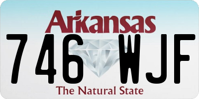 AR license plate 746WJF