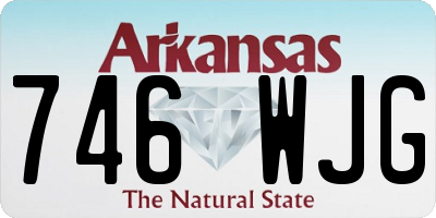 AR license plate 746WJG