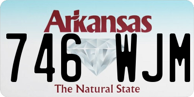 AR license plate 746WJM