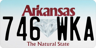 AR license plate 746WKA