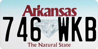AR license plate 746WKB