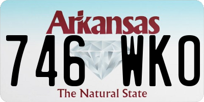 AR license plate 746WKO