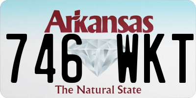 AR license plate 746WKT