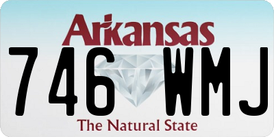 AR license plate 746WMJ