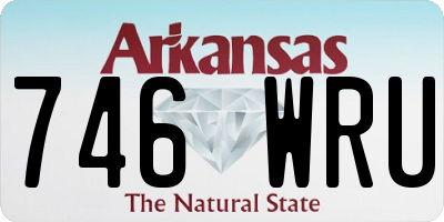 AR license plate 746WRU