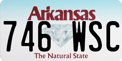 AR license plate 746WSC