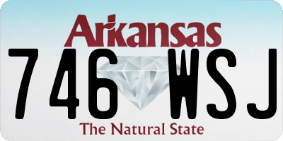 AR license plate 746WSJ
