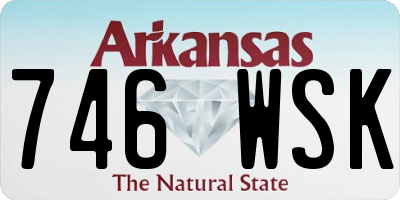 AR license plate 746WSK