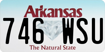 AR license plate 746WSU