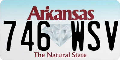 AR license plate 746WSV