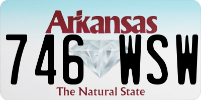 AR license plate 746WSW