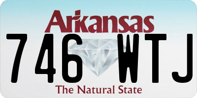 AR license plate 746WTJ