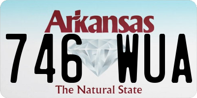 AR license plate 746WUA