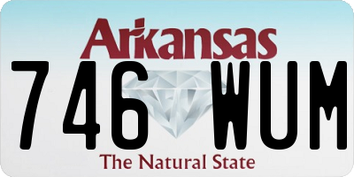 AR license plate 746WUM