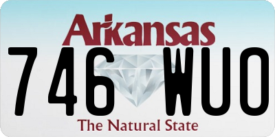 AR license plate 746WUO