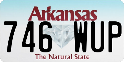 AR license plate 746WUP