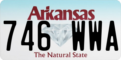 AR license plate 746WWA