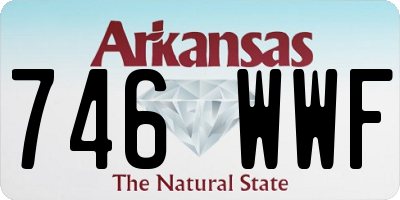 AR license plate 746WWF