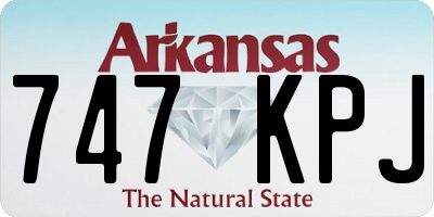 AR license plate 747KPJ