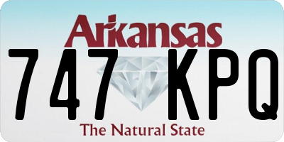 AR license plate 747KPQ