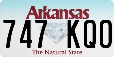 AR license plate 747KQO
