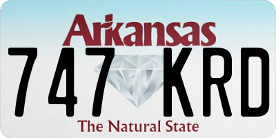 AR license plate 747KRD