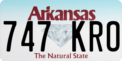 AR license plate 747KRO