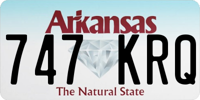 AR license plate 747KRQ